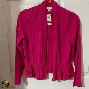 Charter Club fuschia Pink Open Front Cardigan